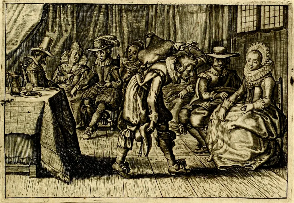 An illustration from Iohannis de Brunes I.C. Emblemata of Zinne-werck : voorghestelt, in Beelden, ghedichten, en breeder uijt-legginghen, tot uijt-druckinghe, en verbeteringhe van verscheijden feijlen onser eeuwe, 1661, leaf 36