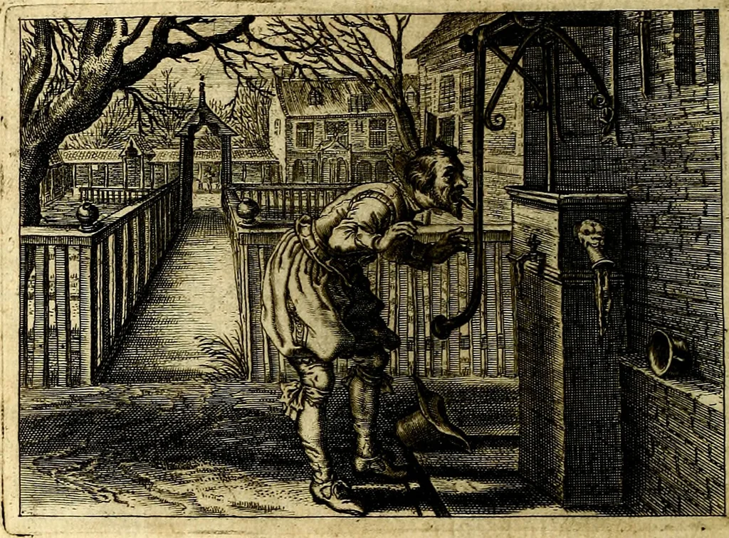 An illustration from Iohannis de Brunes I.C. Emblemata of Zinne-werck : voorghestelt, in Beelden, ghedichten, en breeder uijt-legginghen, tot uijt-druckinghe, en verbeteringhe van verscheijden feijlen onser eeuwe, 1661, leaf 363