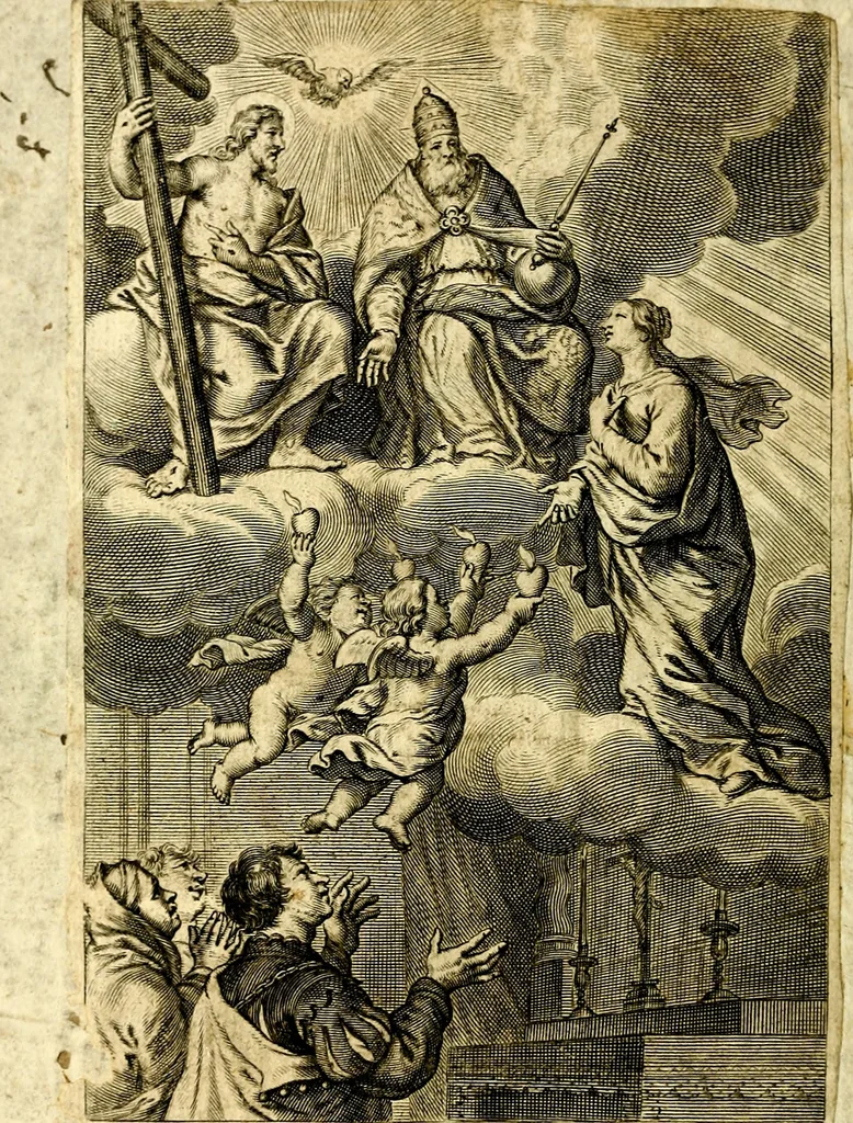 An illustration from Iohannis de Brunes I.C. Emblemata of Zinne-werck : voorghesteet, In Beelden, ghedichten, en breeder uijt-legginghen tot uijt-druckinghe, en verbeteringhe van verscheijden teijlen onser eeuwe. Spe et metu, 1624, leaf 1