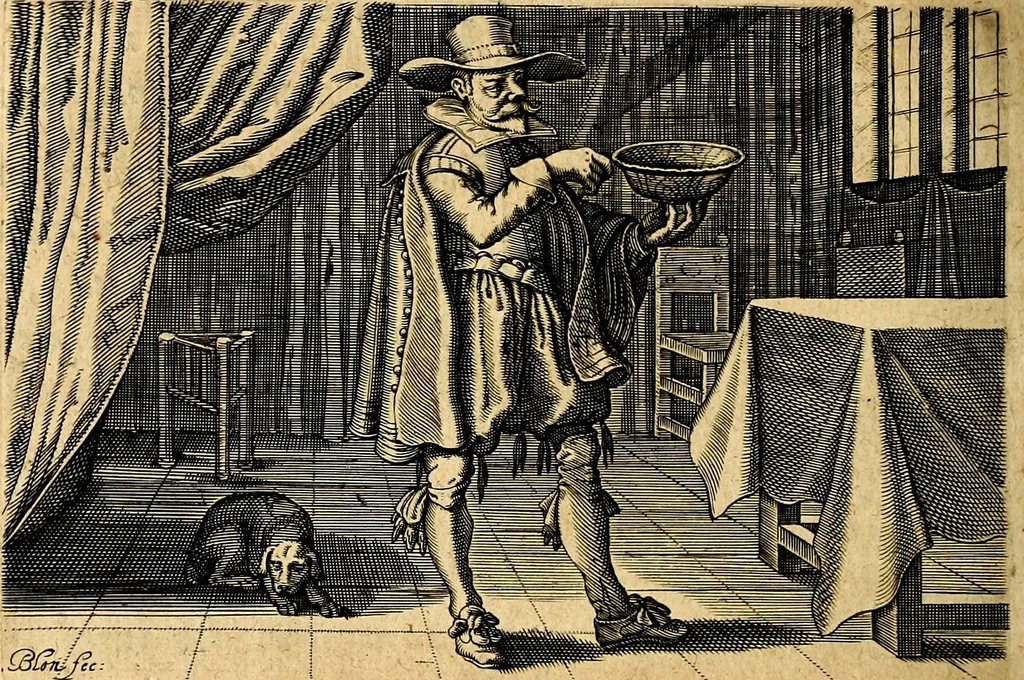 An illustration from Iohannis de Brunes I.C. Emblemata of Zinne-werck : voorghesteet, In Beelden, ghedichten, en breeder uijt-legginghen tot uijt-druckinghe, en verbeteringhe van verscheijden teijlen onser eeuwe. Spe et metu, 1624, leaf 181