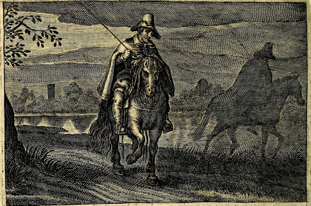 An illustration from Iohannis de Brunes I.C. Emblemata of Zinne-werck : voorghesteet, In Beelden, ghedichten, en breeder uijt-legginghen tot uijt-druckinghe, en verbeteringhe van verscheijden teijlen onser eeuwe. Spe et metu, 1624, leaf 253