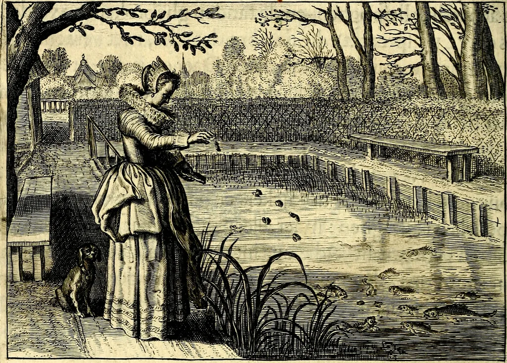 An illustration from Iohannis de Brunes I.C. Emblemata of Zinne-werck : voorghesteet, In Beelden, ghedichten, en breeder uijt-legginghen tot uijt-druckinghe, en verbeteringhe van verscheijden teijlen onser eeuwe. Spe et metu, 1624, leaf 315