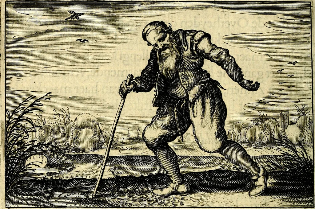 An illustration from Iohannis de Brunes I.C. Emblemata of Zinne-werck : voorghesteet, In Beelden, ghedichten, en breeder uijt-legginghen tot uijt-druckinghe, en verbeteringhe van verscheijden teijlen onser eeuwe. Spe et metu, 1624, leaf 327