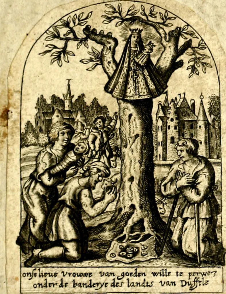 An illustration from Iohannis de Brunes I.C. Emblemata of Zinne-werck : voorghesteet, In Beelden, ghedichten, en breeder uijt-legginghen tot uijt-druckinghe, en verbeteringhe van verscheijden teijlen onser eeuwe. Spe et metu, 1624, leaf 378