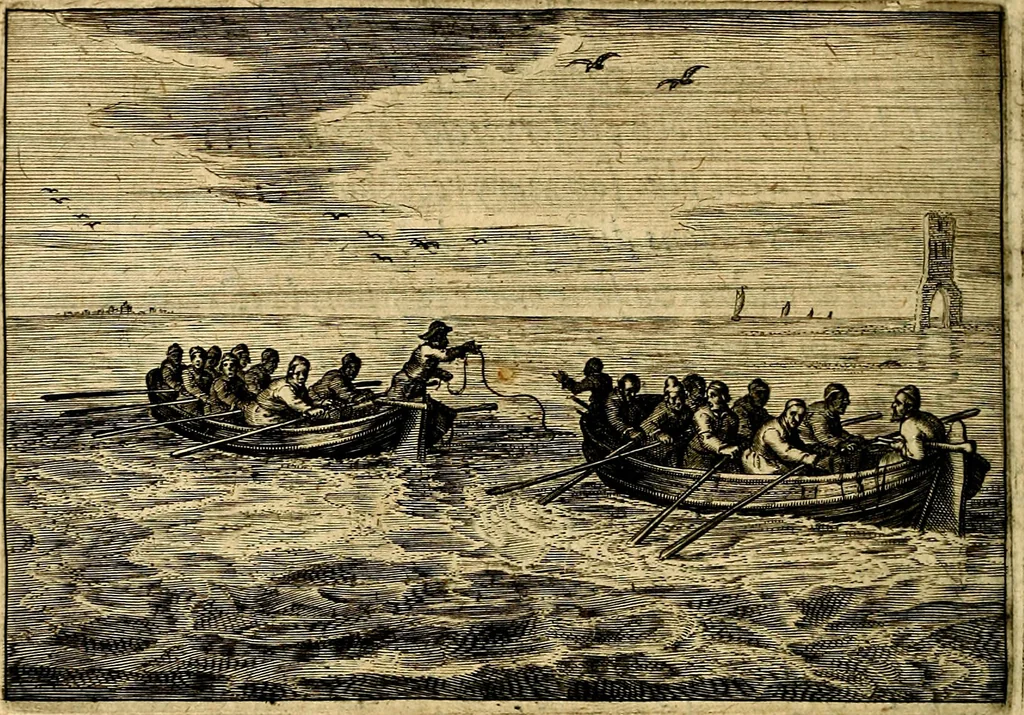 An illustration from Iohannis de Brunes I.C. Emblemata of Zinne-werck : voorghesteet, In Beelden, ghedichten, en breeder uijt-legginghen tot uijt-druckinghe, en verbeteringhe van verscheijden teijlen onser eeuwe. Spe et metu, 1624, leaf 55