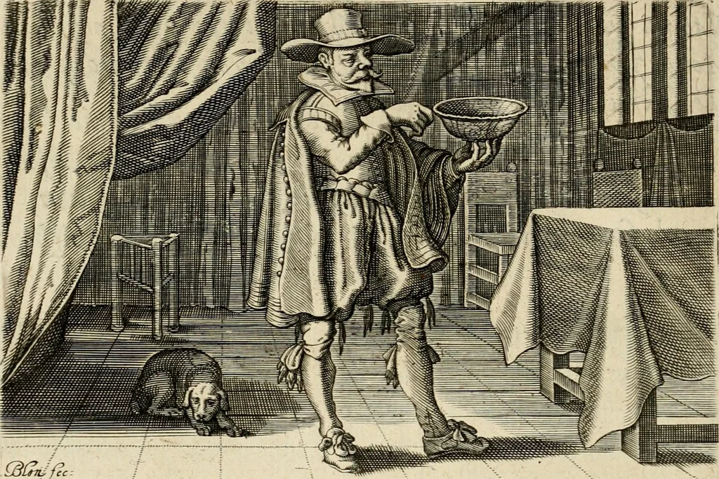 An illustration from Iohannis de Brunes I.C. Emblemata of zinne-werck : voorghestelt in beelden, ghedichten, en breeder uijt-legginghen, tot uijt-druckinghe en verbeteringhe van verscheijden feijlen onser eeuwe, 1636, leaf 187