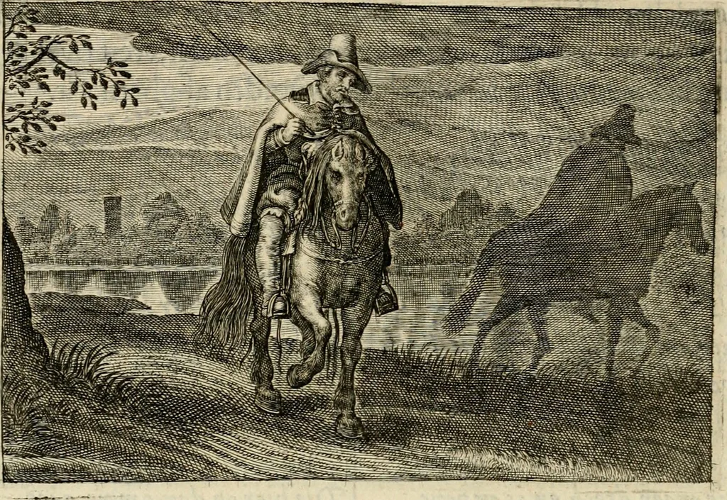 An illustration from Iohannis de Brunes I.C. Emblemata of zinne-werck : voorghestelt in beelden, ghedichten, en breeder uijt-legginghen, tot uijt-druckinghe en verbeteringhe van verscheijden feijlen onser eeuwe, 1636, leaf 259