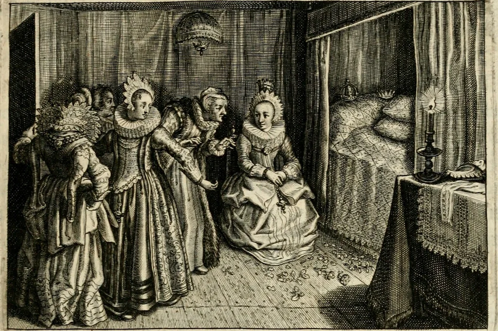 An illustration from Iohannis de Brunes I.C. Emblemata of zinne-werck : voorghestelt in beelden, ghedichten, en breeder uijt-legginghen, tot uijt-druckinghe en verbeteringhe van verscheijden feijlen onser eeuwe, 1636, leaf 30