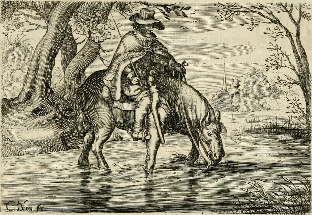 An illustration from Iohannis de Brunes I.C. Emblemata of zinne-werck : voorghestelt in beelden, ghedichten, en breeder uijt-legginghen, tot uijt-druckinghe en verbeteringhe van verscheijden feijlen onser eeuwe, 1636, leaf 344