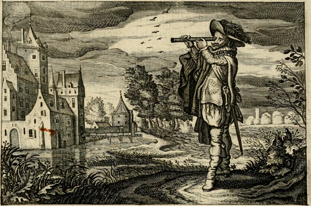 An illustration from Iohannis de Brunes I.C. Emblemata of zinne-werck : voorghestelt in beelden, ghedichten, en breeder uijt-legginghen, tot uijt-druckinghe en verbeteringhe van verscheijden feijlen onser eeuwe, 1636, leaf 354