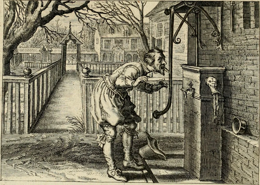 An illustration from Iohannis de Brunes I.C. Emblemata of zinne-werck : voorghestelt in beelden, ghedichten, en breeder uijt-legginghen, tot uijt-druckinghe en verbeteringhe van verscheijden feijlen onser eeuwe, 1636, leaf 371