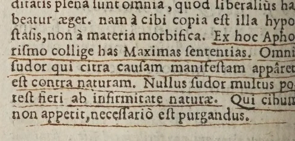 An illustration from Iohannis Hevrnii ... De febribvs liber, 1610, leaf 710