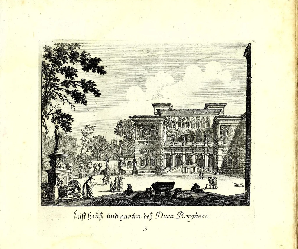 An illustration from Iohann Wilhelm Bauren Underschidliche Prospecten, welche er in dennen Landen Italiae und dan auf seiner Heimreis Friaul, Karnten, Stejr nach dem Leben gezeichnet, 1681, leaf 15