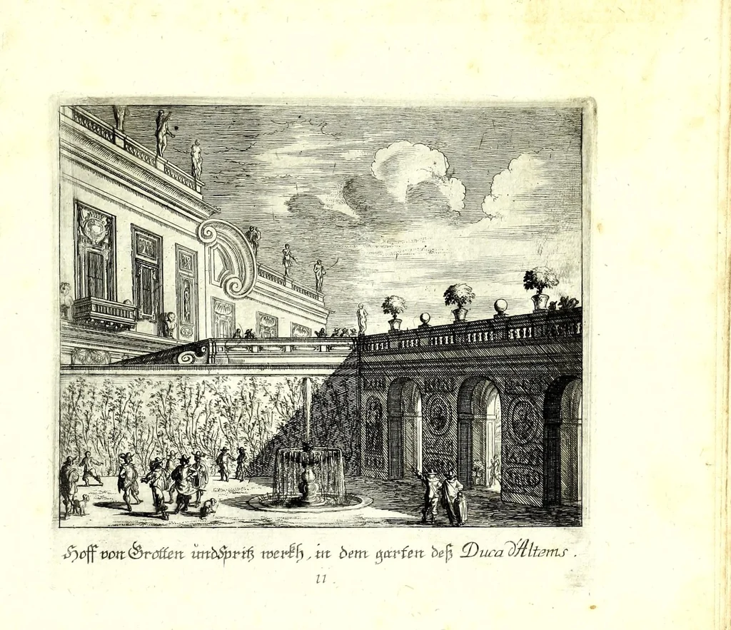 An illustration from Iohann Wilhelm Bauren Underschidliche Prospecten, welche er in dennen Landen Italiae und dan auf seiner Heimreis Friaul, Karnten, Stejr nach dem Leben gezeichnet, 1681, leaf 31