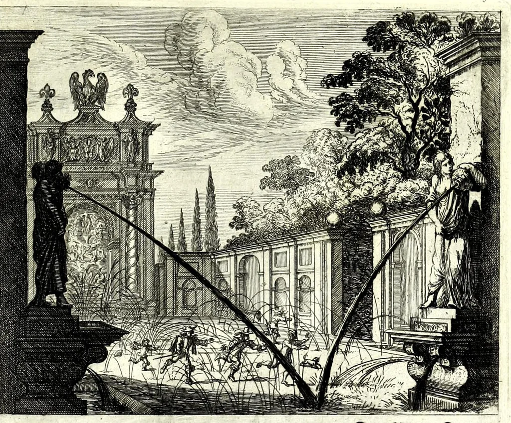 An illustration from Iohann Wilhelm Bauren Underschidliche Prospecten, welche er in dennen Landen Italiae und dan auf seiner Heimreis Friaul, Karnten, Stejr nach dem Leben gezeichnet, 1681, leaf 33