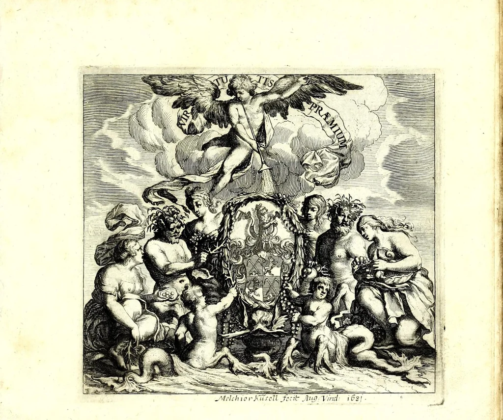 An illustration from Iohann Wilhelm Bauren Underschidliche Prospecten, welche er in dennen Landen Italiae und dan auf seiner Heimreis Friaul, Karnten, Stejr nach dem Leben gezeichnet, 1681, leaf 9