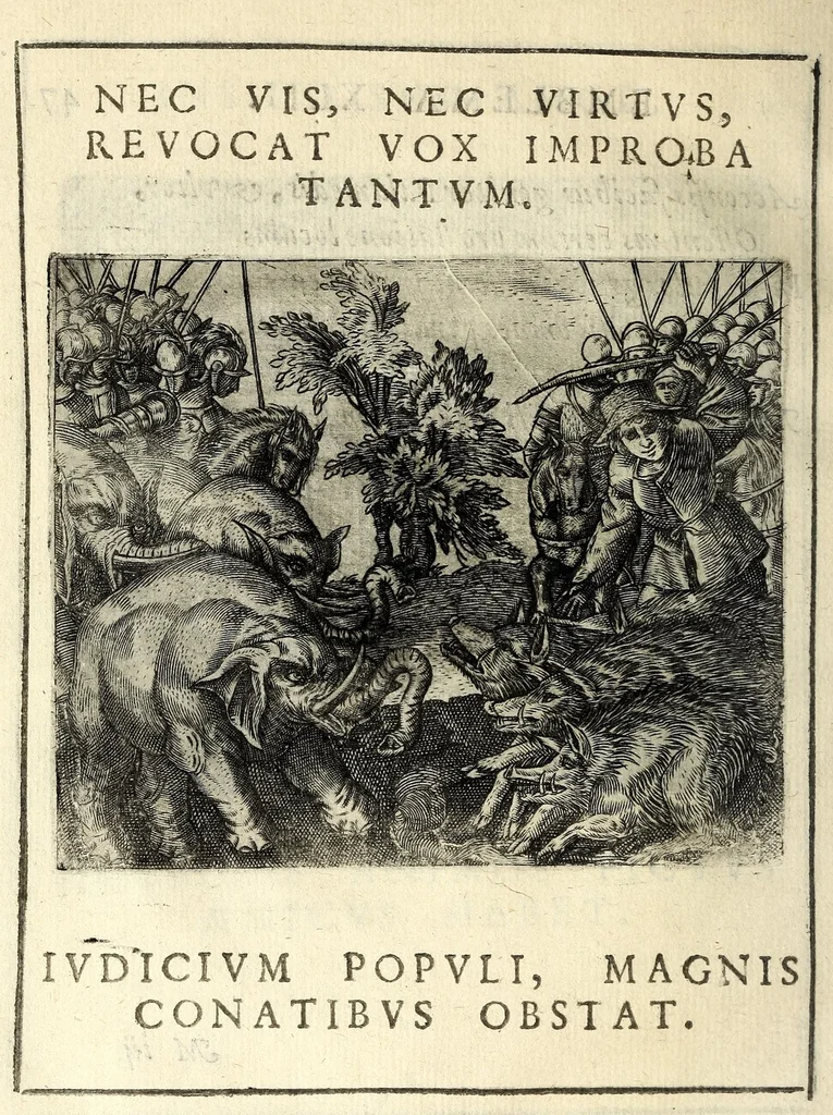 An illustration from Io. Mercerii I.C. Emblemata, 1592, leaf 100