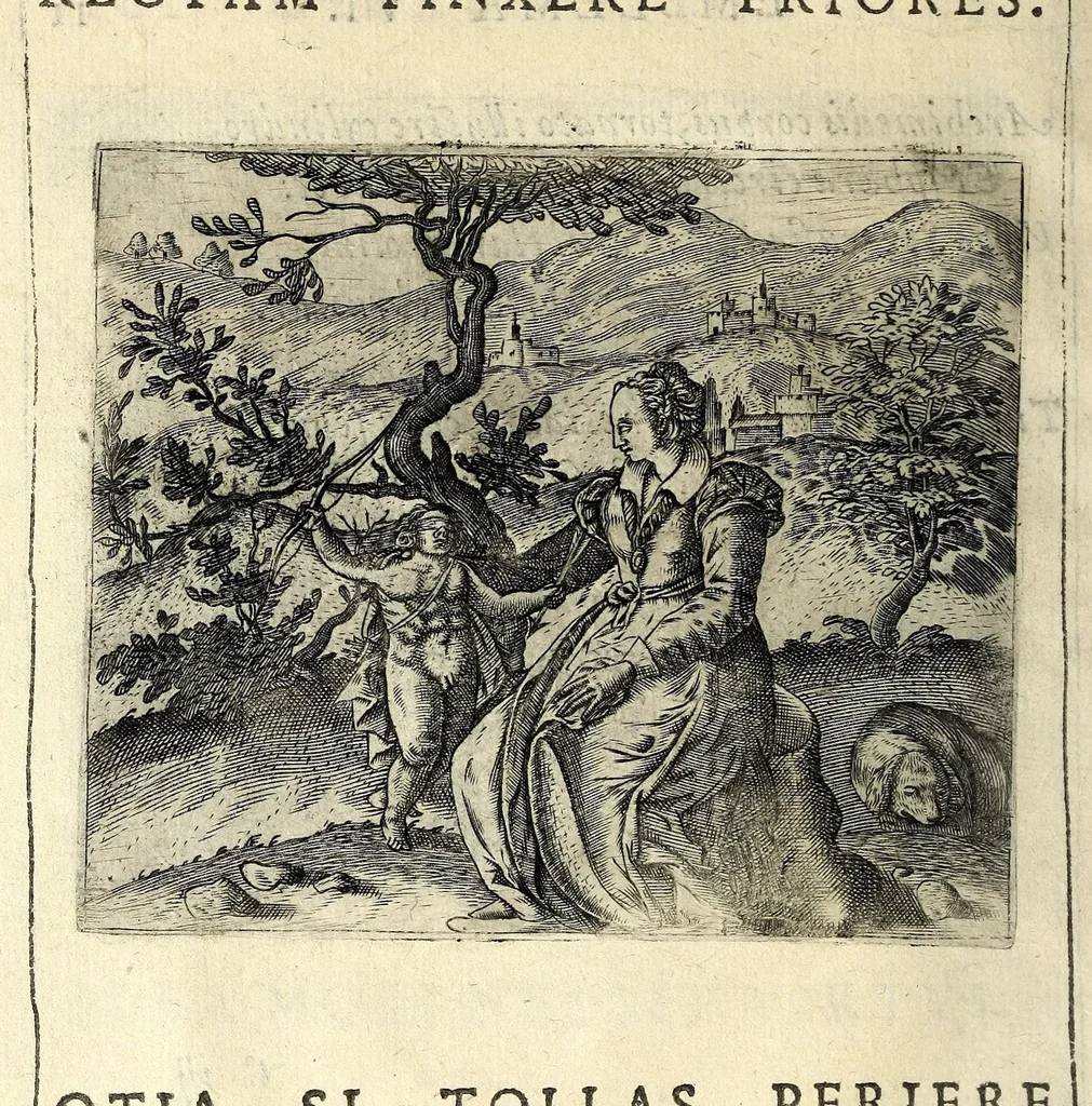An illustration from Io. Mercerii I.C. Emblemata, 1592, leaf 28