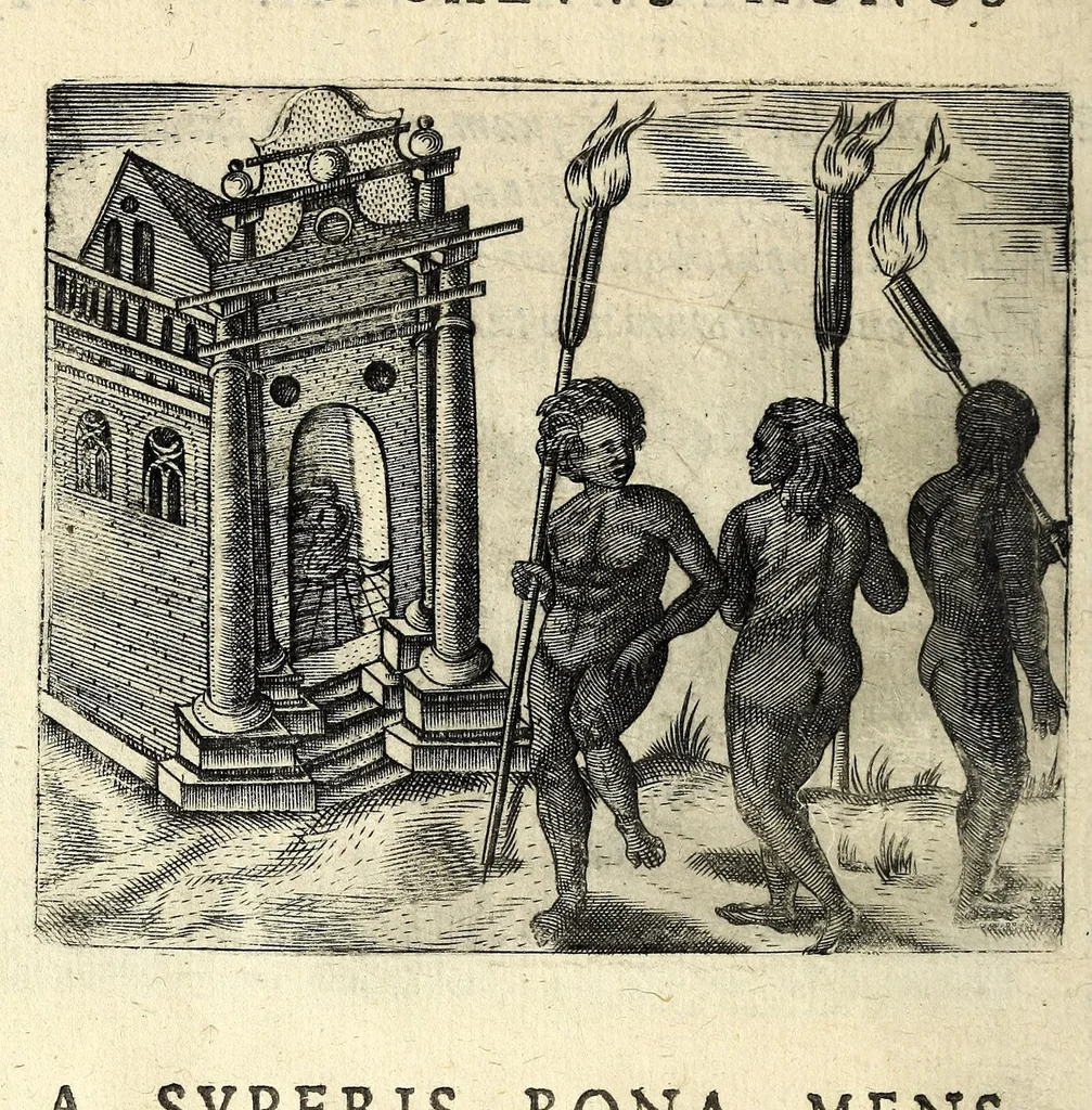 An illustration from Io. Mercerii I.C. Emblemata, 1592, leaf 52