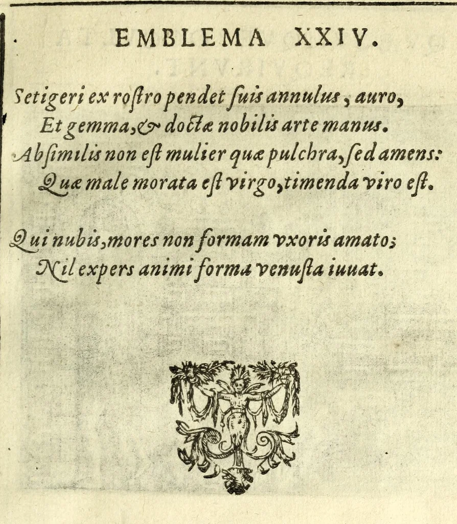 An illustration from Io. Mercerii I.C. Emblemata, 1592, leaf 63