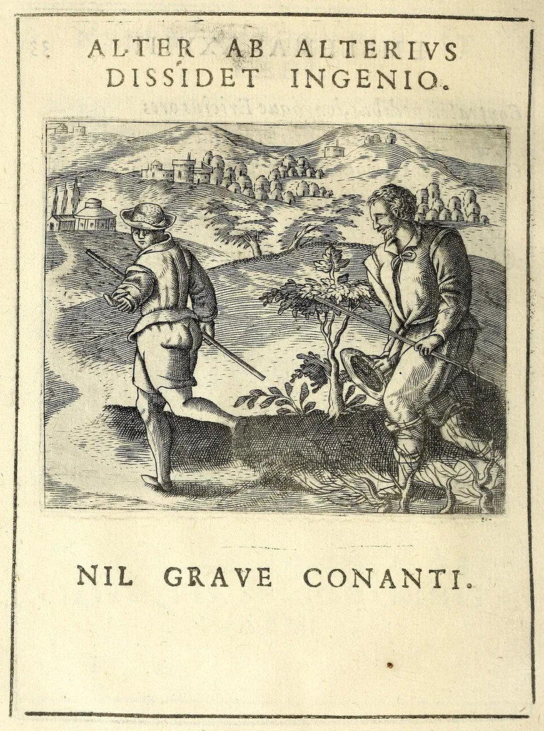 An illustration from Io. Mercerii I.C. Emblemata, 1592, leaf 72