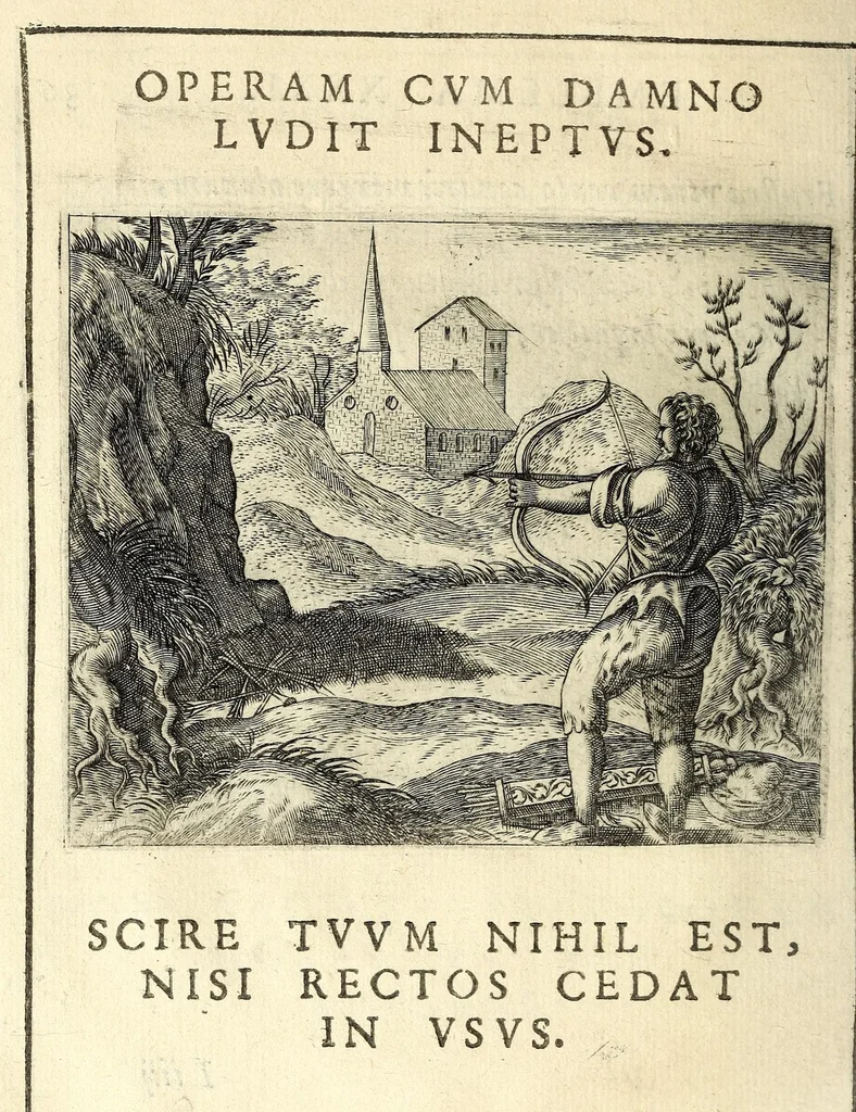 An illustration from Io. Mercerii I.C. Emblemata, 1592, leaf 78