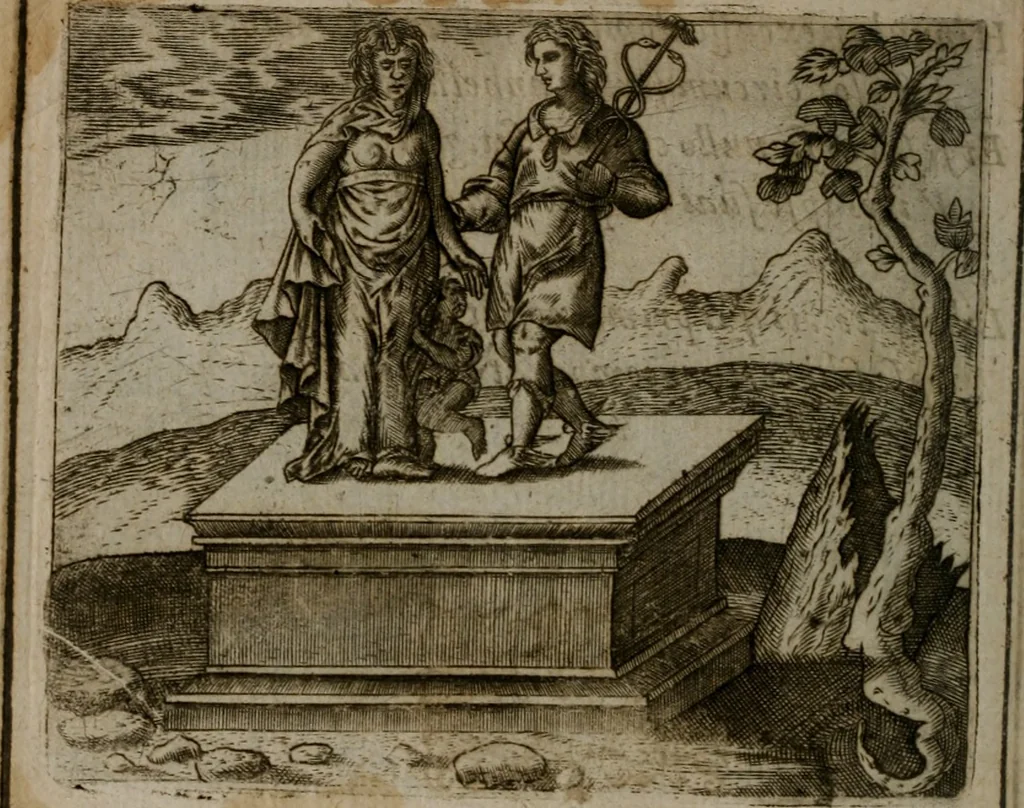 An illustration from Io. Mercerii I.C. Emblemata, 1592, leaf 109