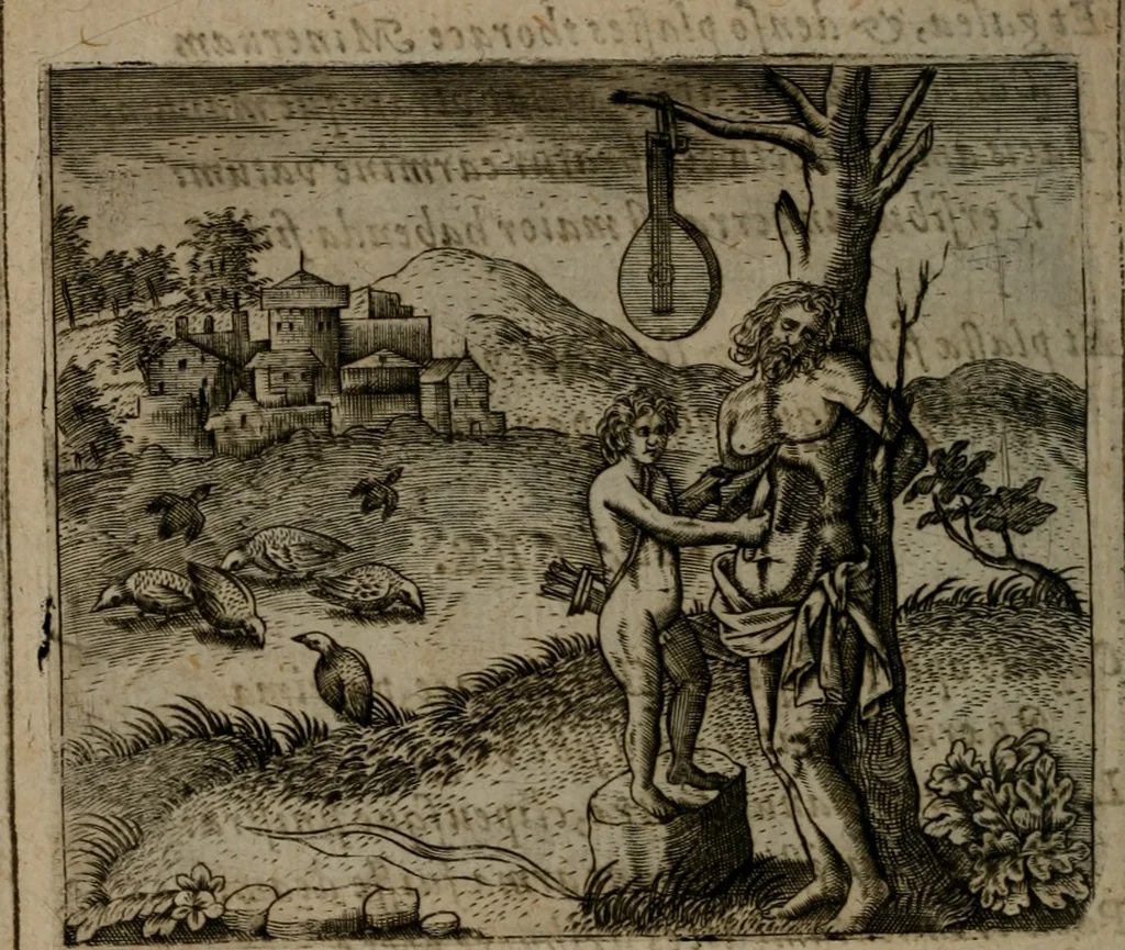 An illustration from Io. Mercerii I.C. Emblemata, 1592, leaf 21