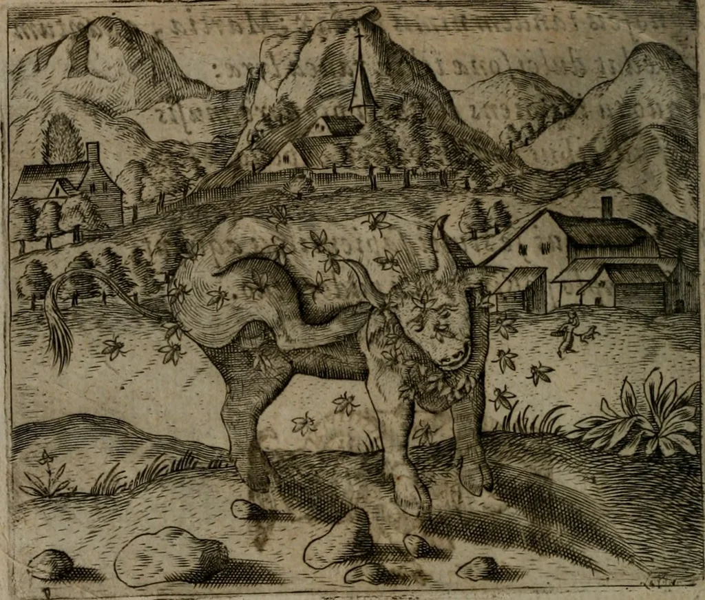 An illustration from Io. Mercerii I.C. Emblemata, 1592, leaf 23