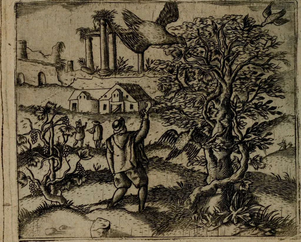 An illustration from Io. Mercerii I.C. Emblemata, 1592, leaf 41