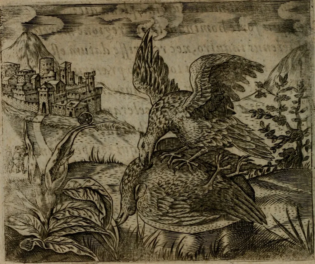 An illustration from Io. Mercerii I.C. Emblemata, 1592, leaf 49