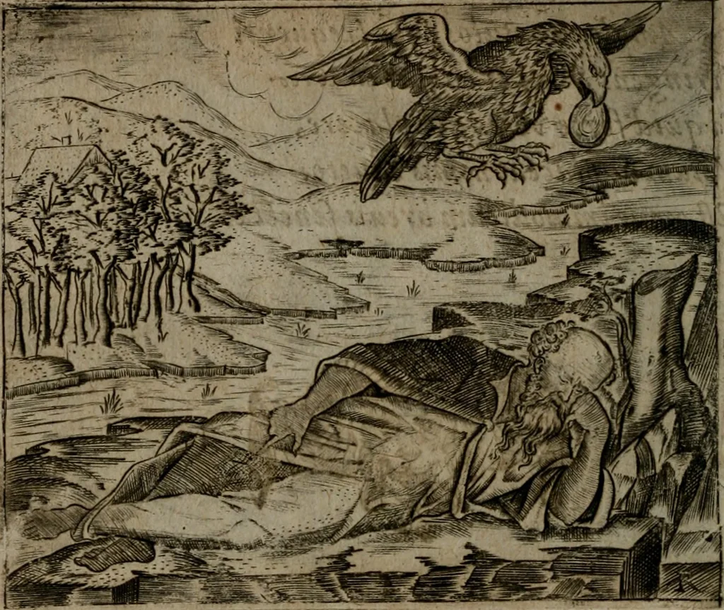 An illustration from Io. Mercerii I.C. Emblemata, 1592, leaf 57