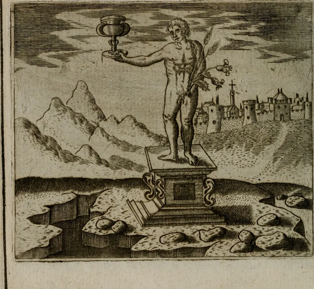 An illustration from Io. Mercerii I.C. Emblemata, 1592, leaf 65