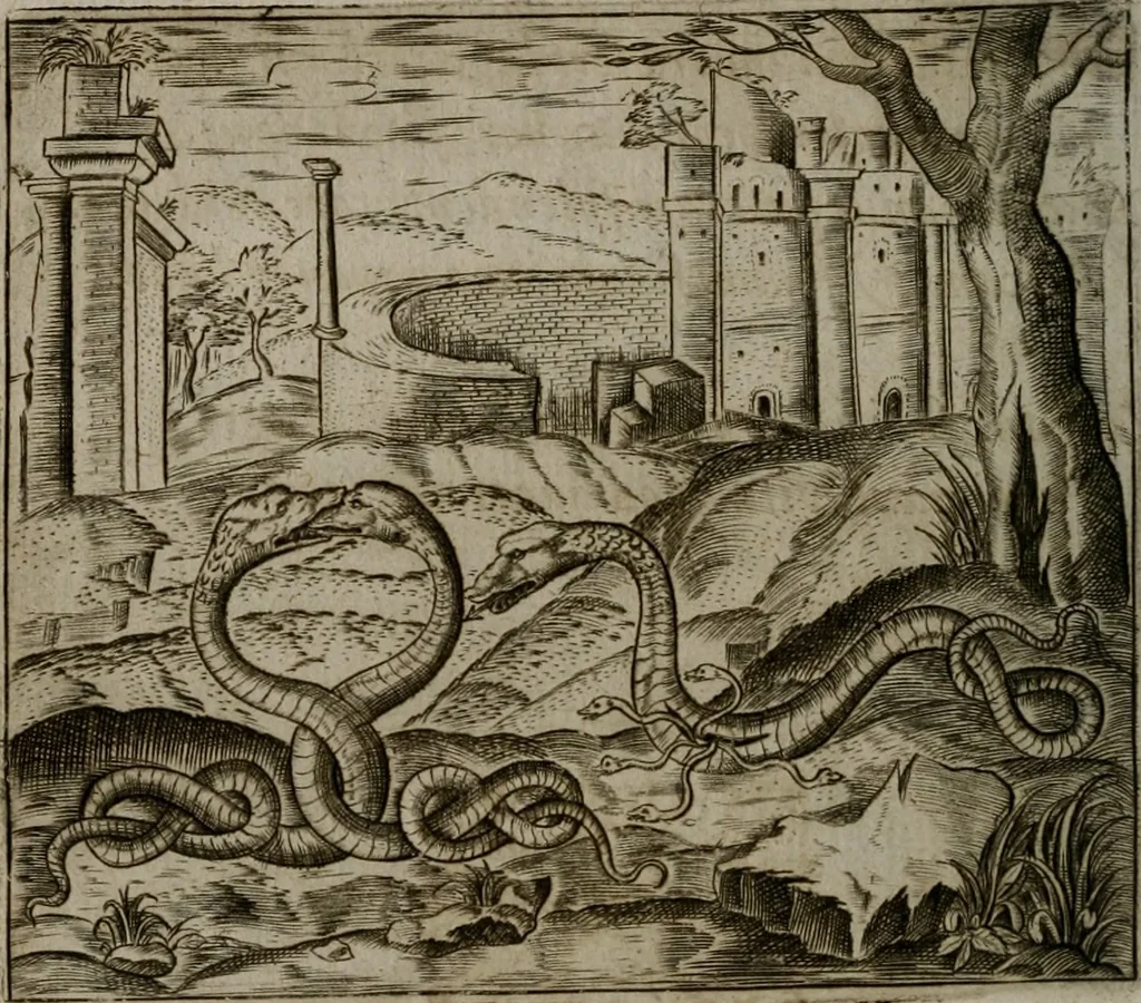 An illustration from Io. Mercerii I.C. Emblemata, 1592, leaf 67