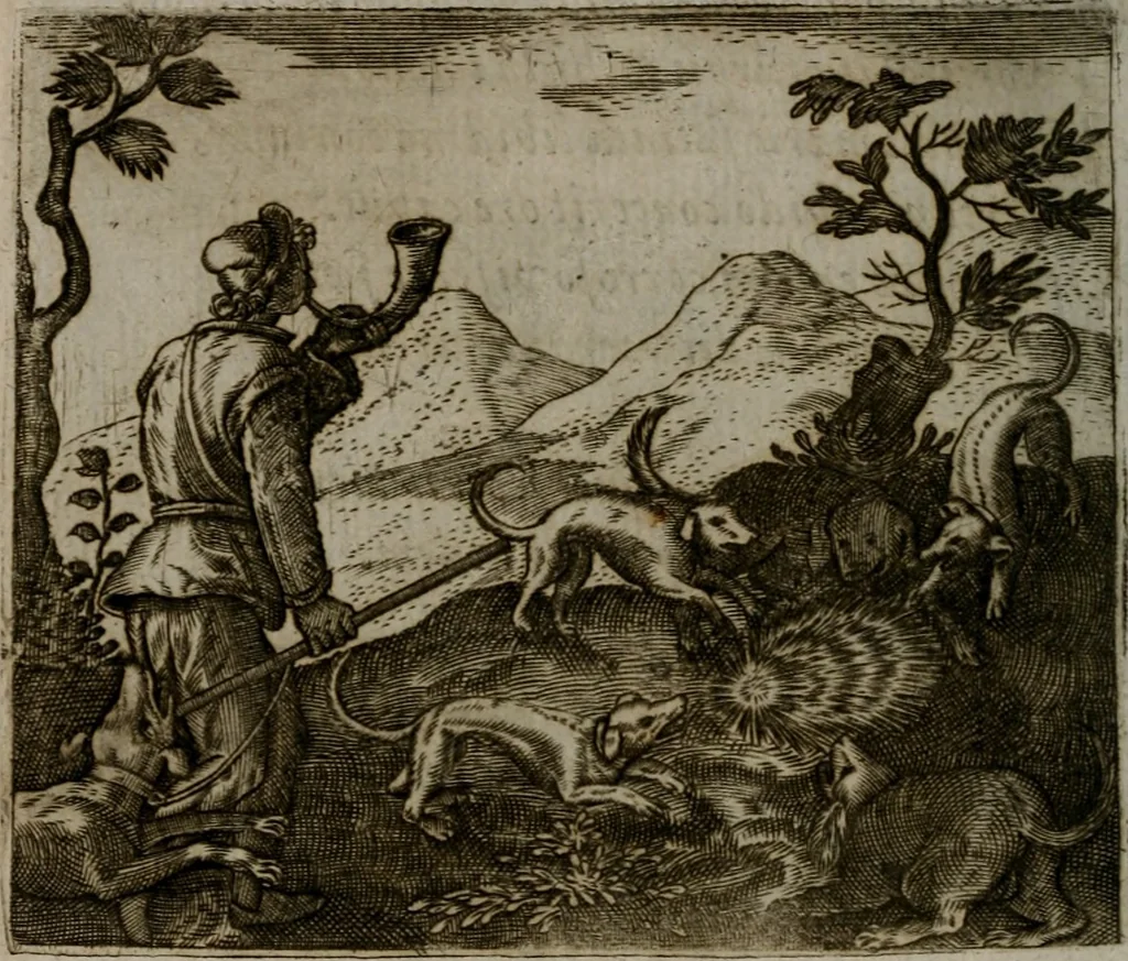 An illustration from Io. Mercerii I.C. Emblemata, 1592, leaf 69
