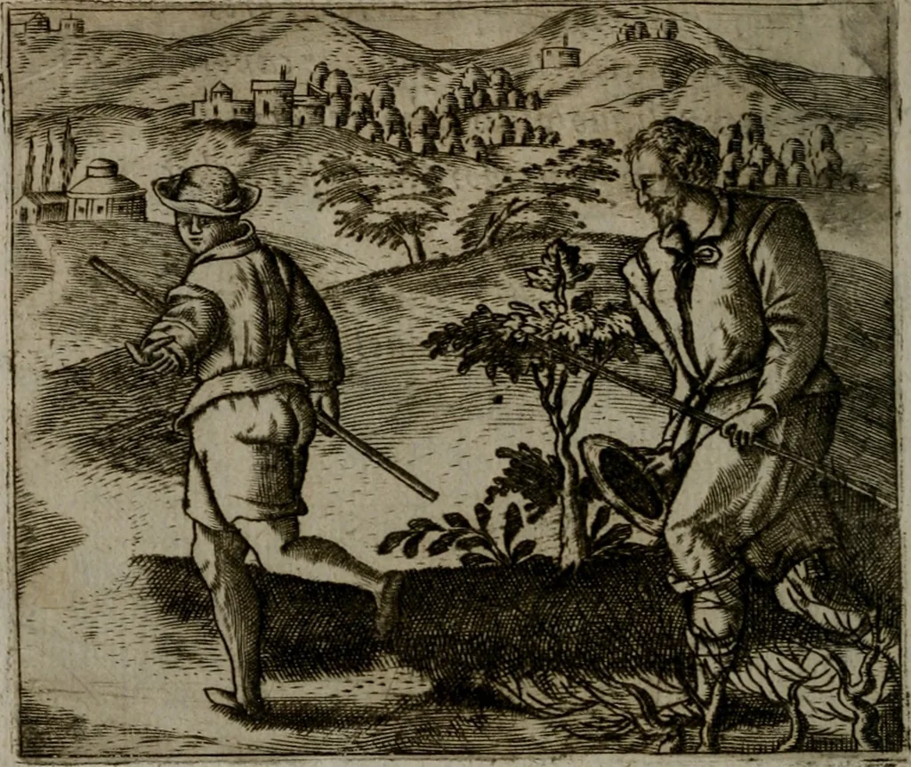 An illustration from Io. Mercerii I.C. Emblemata, 1592, leaf 71