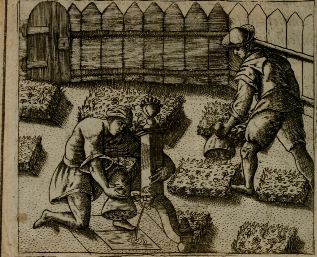 An illustration from Io. Mercerii I.C. Emblemata, 1592, leaf 85