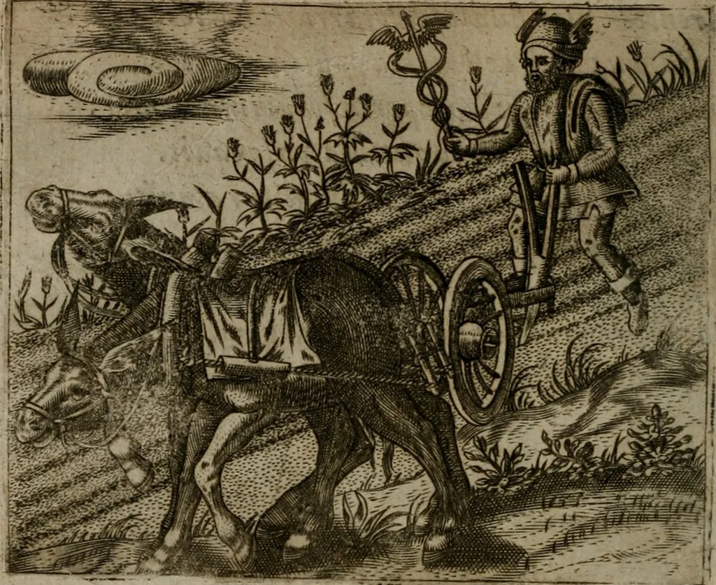 An illustration from Io. Mercerii I.C. Emblemata, 1592, leaf 87