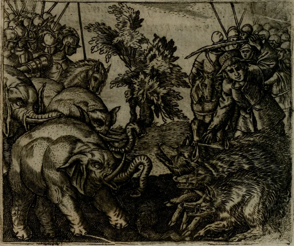 An illustration from Io. Mercerii I.C. Emblemata, 1592, leaf 99