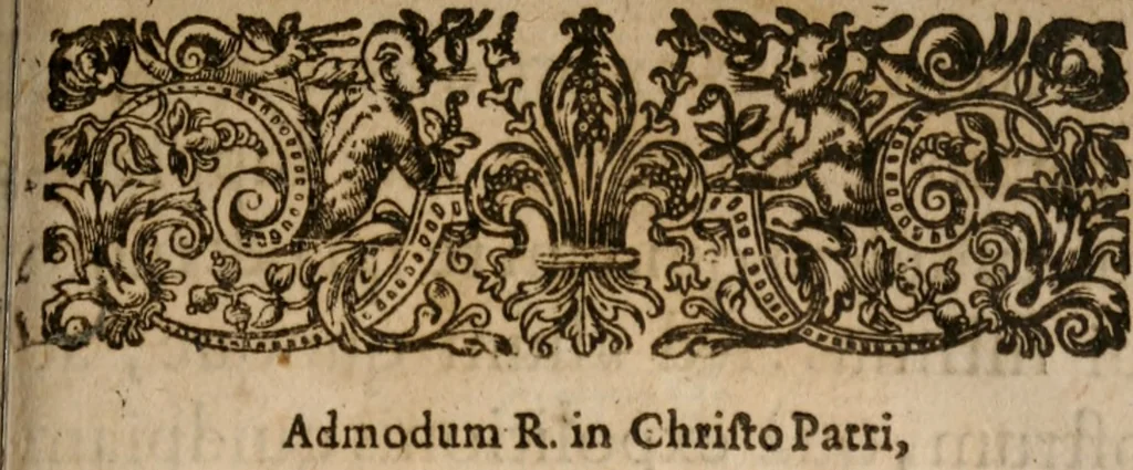 An illustration from Iosephi Anchietae Societatis Jesu sacerdotis in Brasilia defuncti vita. Ex I I S, que de eo petrus roterigius societatis Iesu Preafes prouincialis in Brasilia...prodit nunc primum, 1617, leaf 6