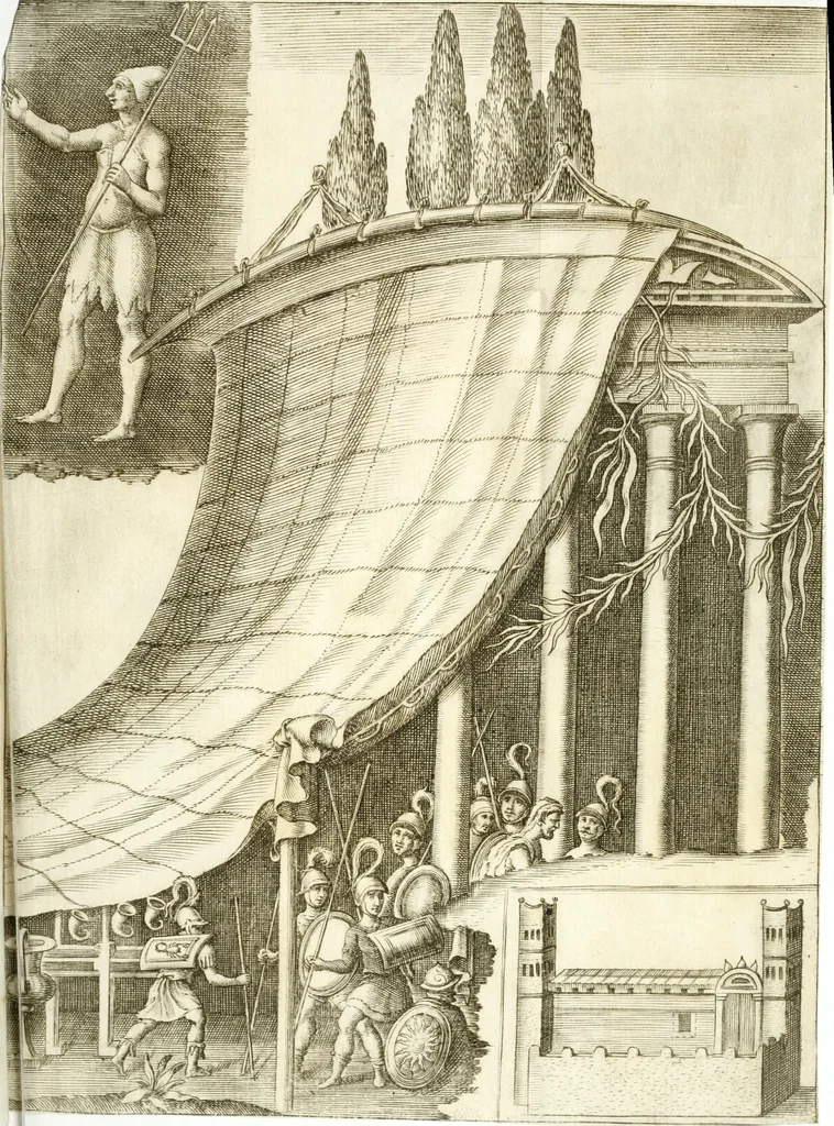 An illustration from Iosephi Mariae Suaresij episcopi vasionensis Praenestes antiquae libri duo, 1655, leaf 18