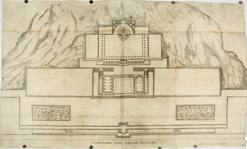 An illustration from Iosephi Mariae Suaresij episcopi vasionensis Praenestes antiquae libri duo, 1655, leaf 24