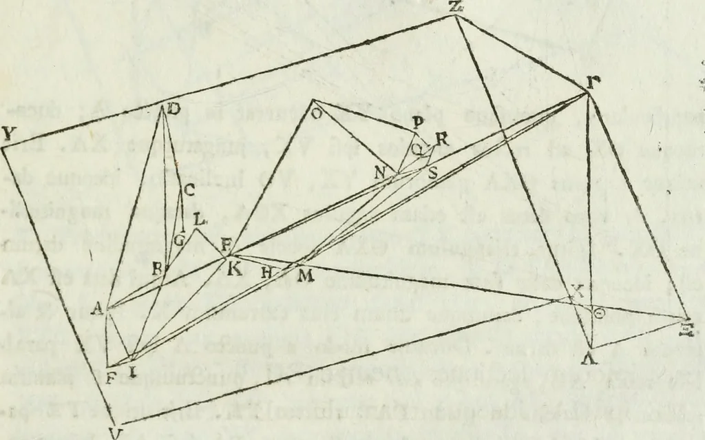 An illustration from Iosephi Torelli veronensis Elementorum prospectivae libri II : opus posthumum, 1788, leaf 124