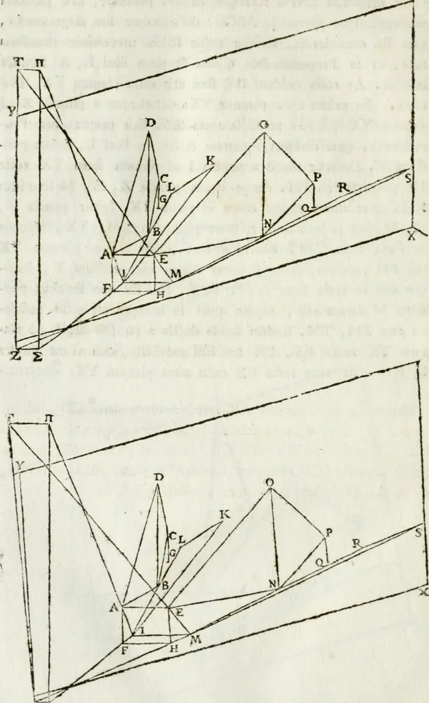 An illustration from Iosephi Torelli veronensis Elementorum prospectivae libri II : opus posthumum, 1788, leaf 131