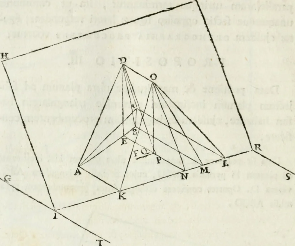 An illustration from Iosephi Torelli veronensis Elementorum prospectivae libri II : opus posthumum, 1788, leaf 23