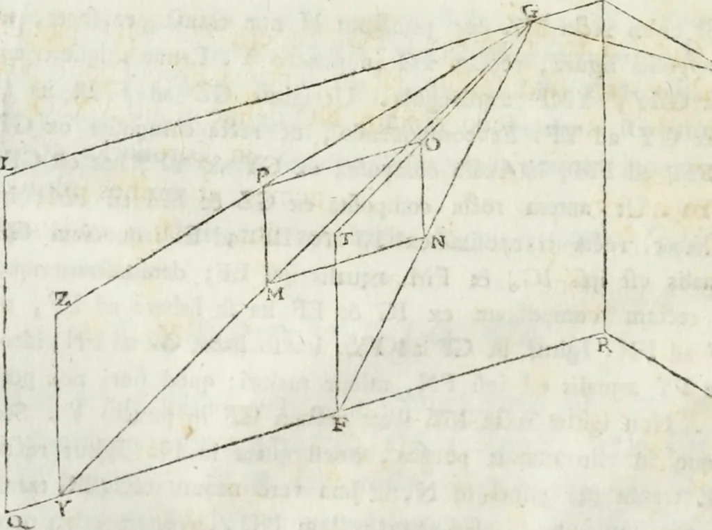 An illustration from Iosephi Torelli veronensis Elementorum prospectivae libri II : opus posthumum, 1788, leaf 43