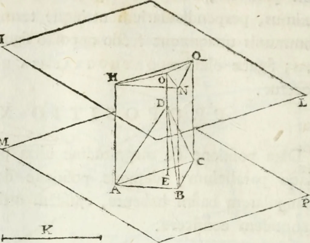 An illustration from Iosephi Torelli veronensis Elementorum prospectivae libri II : opus posthumum, 1788, leaf 57