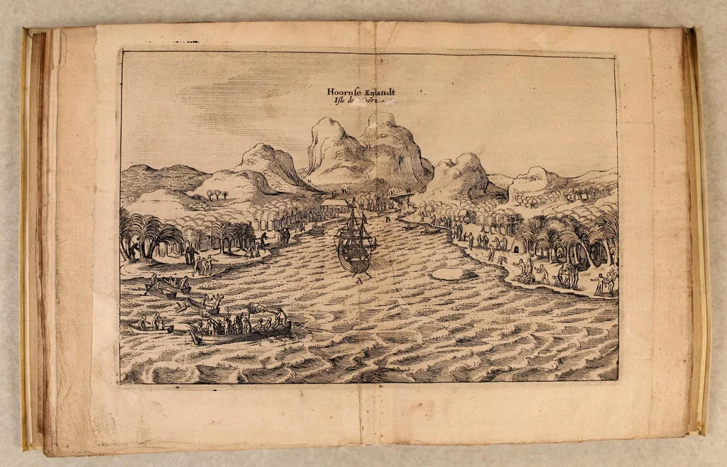 An illustration from Iournael ofte beschryvinghe van de wonderlijcke reyse, 1644, leaf 57