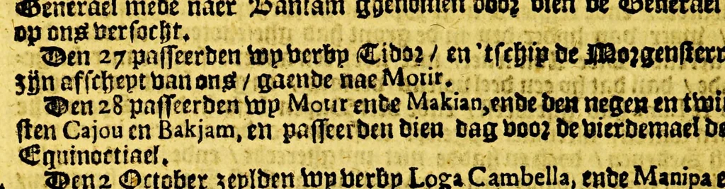 An illustration from Iournael ofte beschryvinghe van de wonderlijcke reyse, 1644, leaf 74
