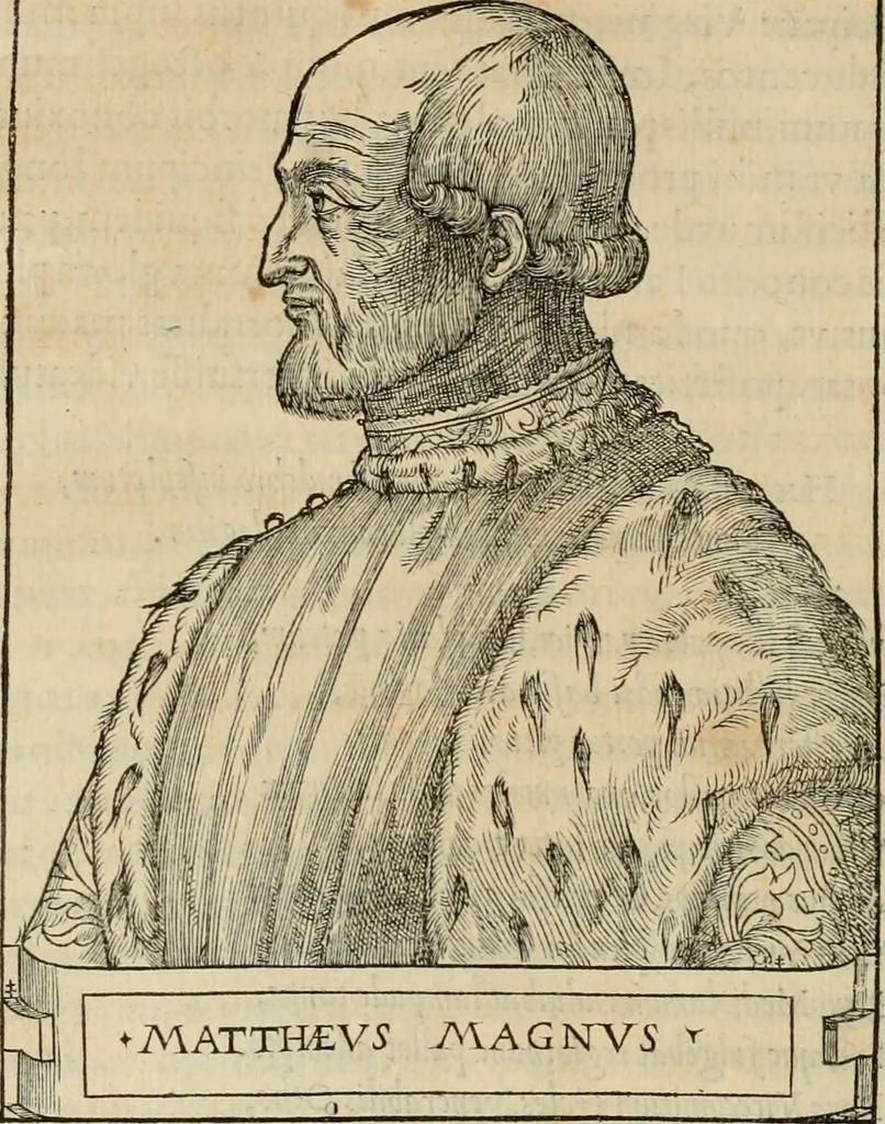 An illustration from Pavli Iovii novocomensis Vitae dvodecim vicecomitvm Mediolani principvm : ex Bibliotheca regia, 1549, leaf 81